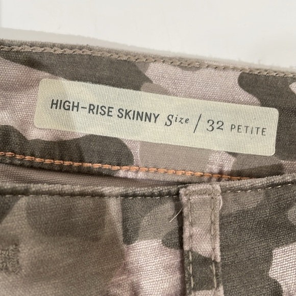 Anthropologie Pilcro Camo Print Pants Size 32P High Rise Skinny EUC - Picture 7 of 13
